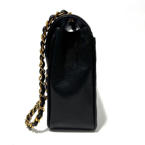 Gorgous VINTAGE Super RARE Chanel envelope flap 24k ghw BLACK CAVIAR - Picture 13 of 16